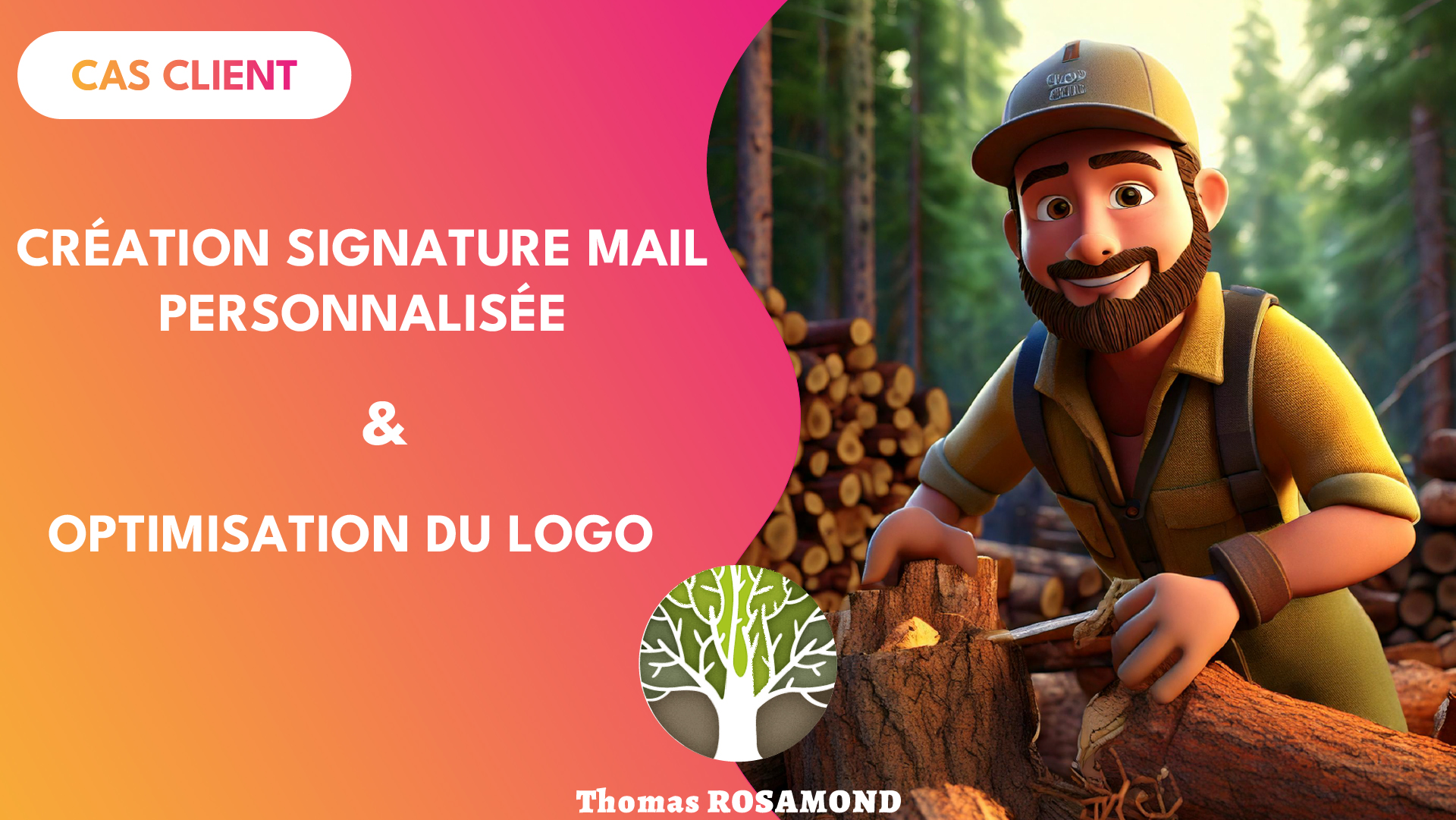 Signature Mail Refonte Logo pour Thomas Rosamond