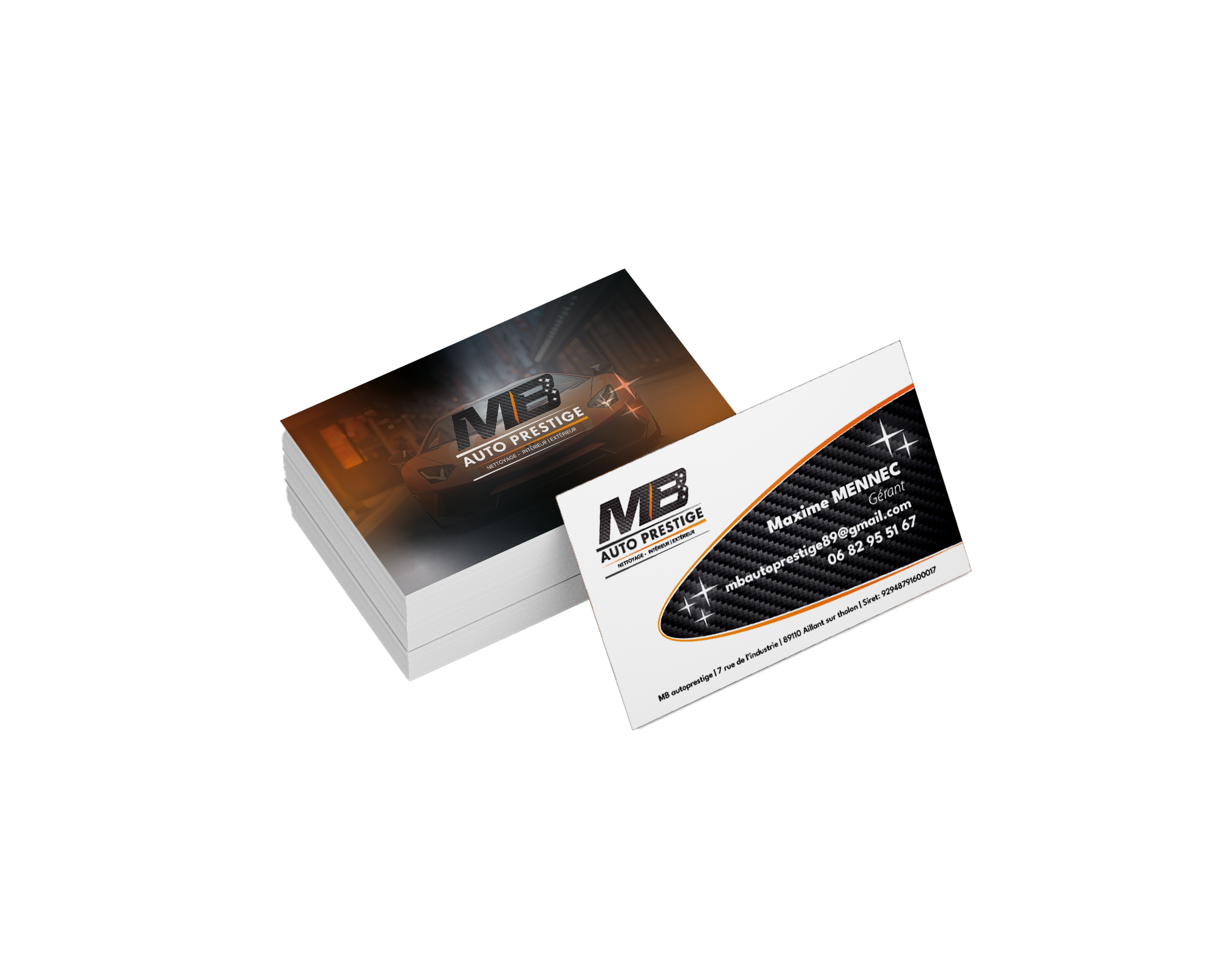 Refonte Logo Création Carte MB Auto Prestige